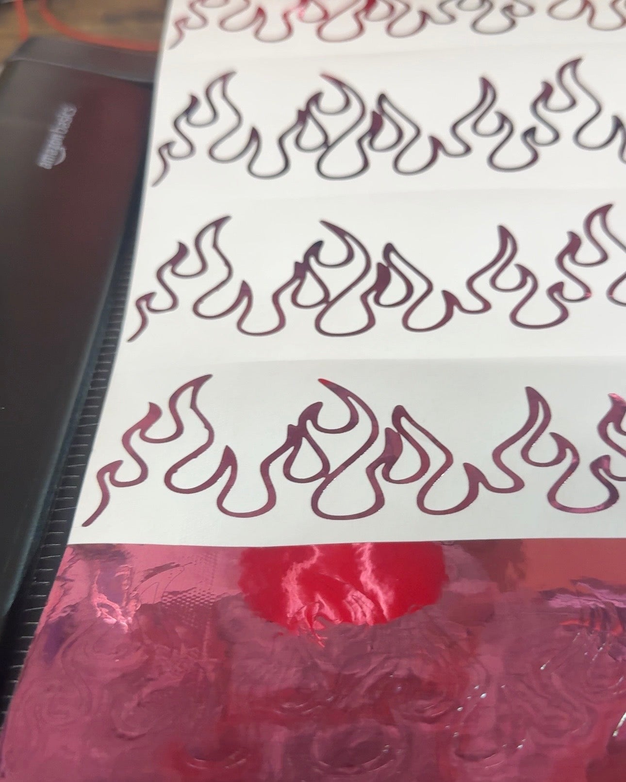 Rear View Mirror Flame Sticker