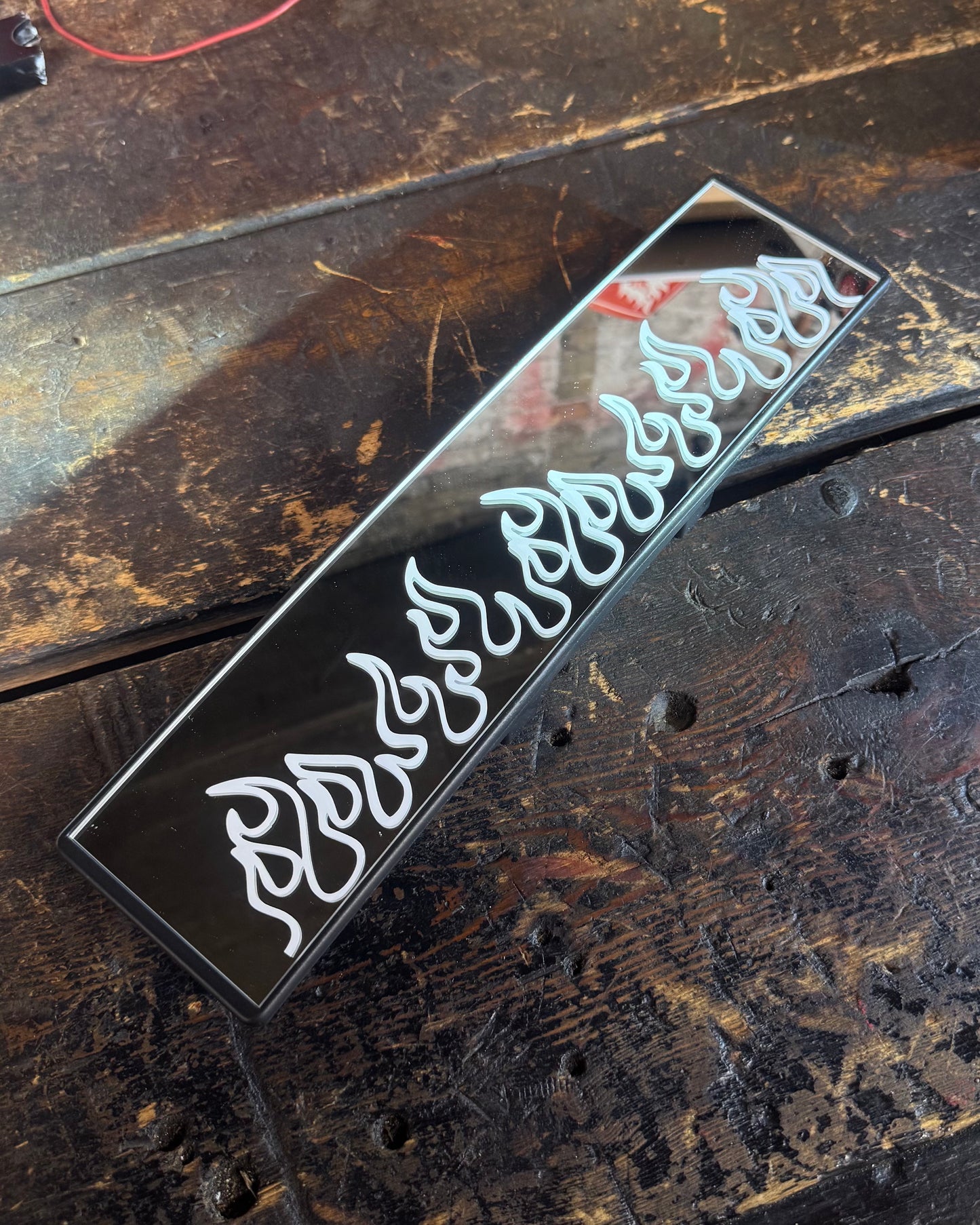 Clip-on Mirror with Flame Vinyl