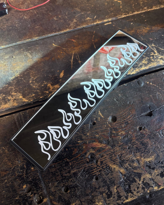 Clip-on Mirror with Flame Vinyl